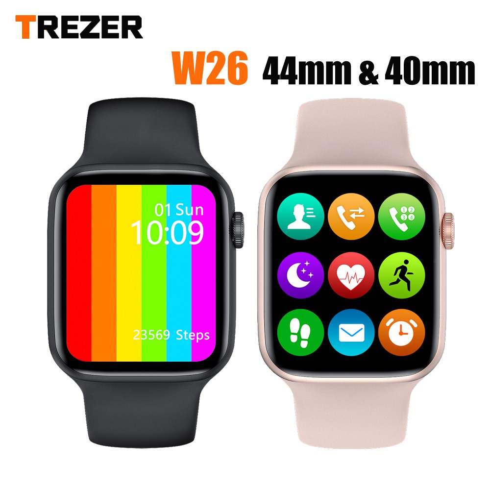 TREZER IWO W26 Smart Watch Full Screen 40MM 44MM Men Women Smartwatch