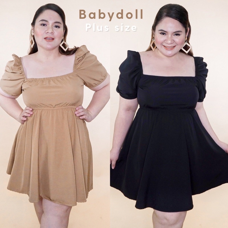 BABY DOLL PUFF SLEEVE DRESS (PLUS SIZE) Shopee Philippines
