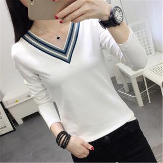 Woman Blouse Trend T shirt Plus Size Elegant V  Neck  Baju  