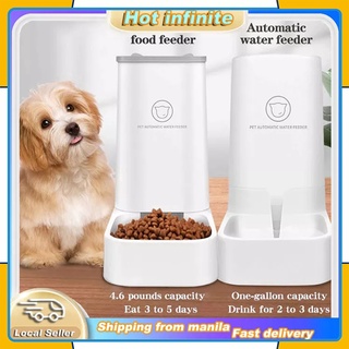 （hot）Buy 1 Take 2 Automatic water feeder white 3.8L cat and dog 28x15x28cm (send two hooks)