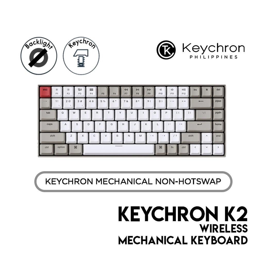 Keychron K2 Mechanical Keyboard, 75% Layout, Wired/Bluetooth, Non ...