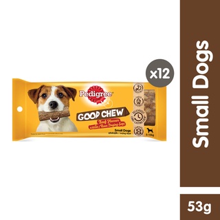 PEDIGREE Dog Treats – Good Chew Treats for Small Dogs in Beef Flavor, 53g. Pack of 12