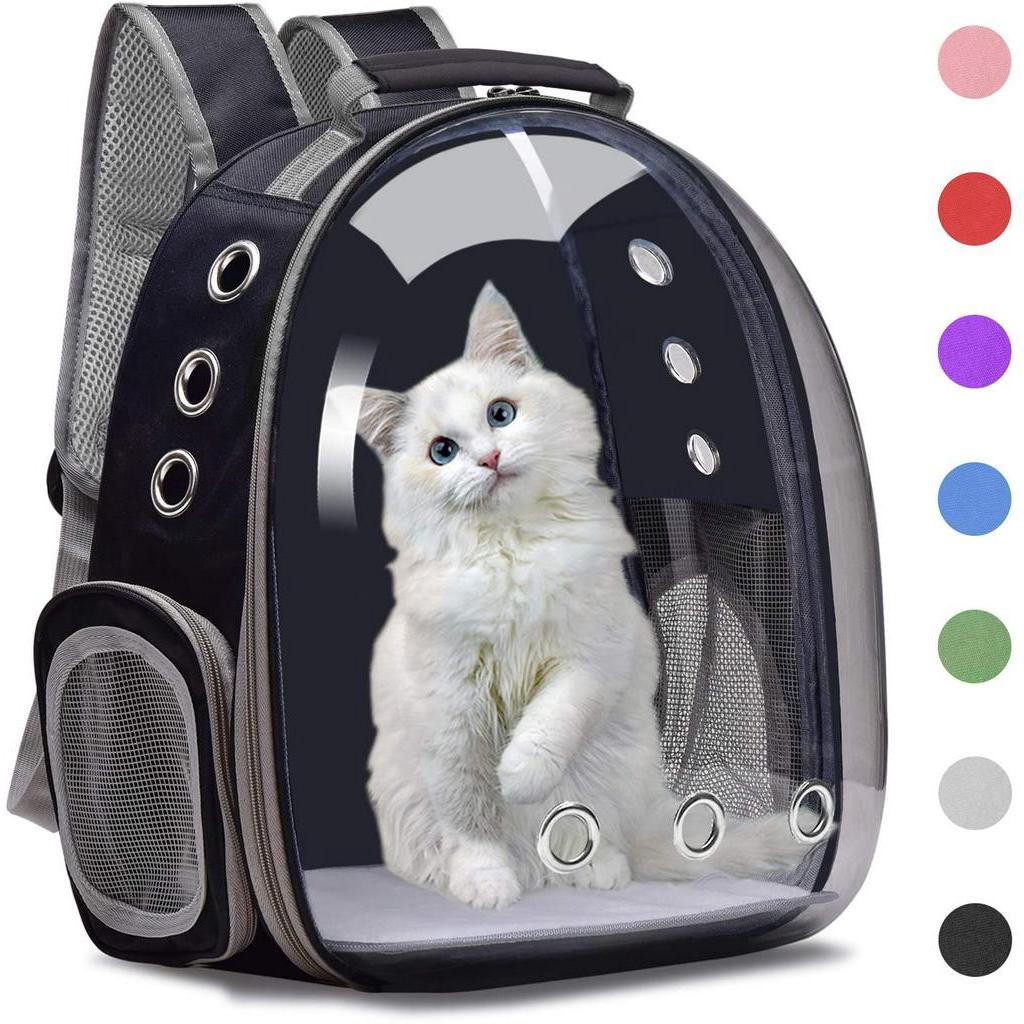 Cat Backpack Breathable Pet Carrier Bubble Bag, Small Dog Hiking