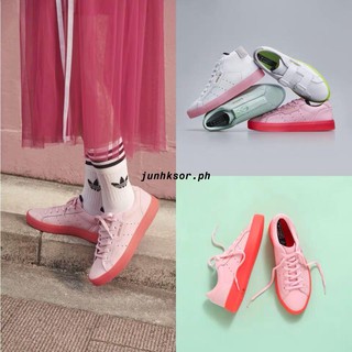 adidas sleek white and pink