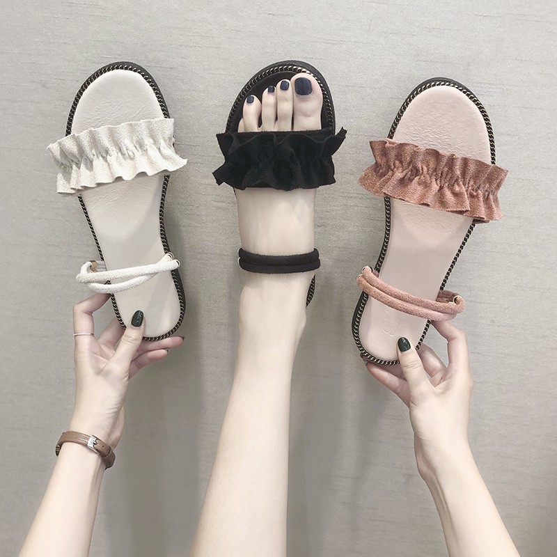 Summer Korean Flat Sandals Shopee Philippines