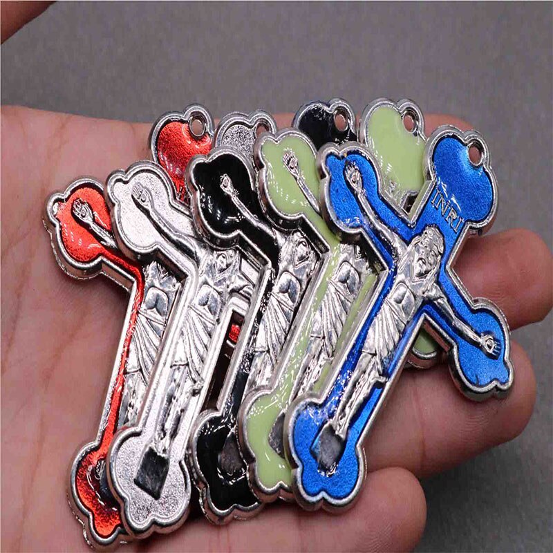 1pcs Large religious Orthodox Church Blue Cross, Classic Color Religious Orthodox Cross