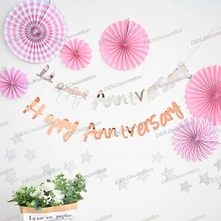 happy anniversary letter banner bunting about 2mters for