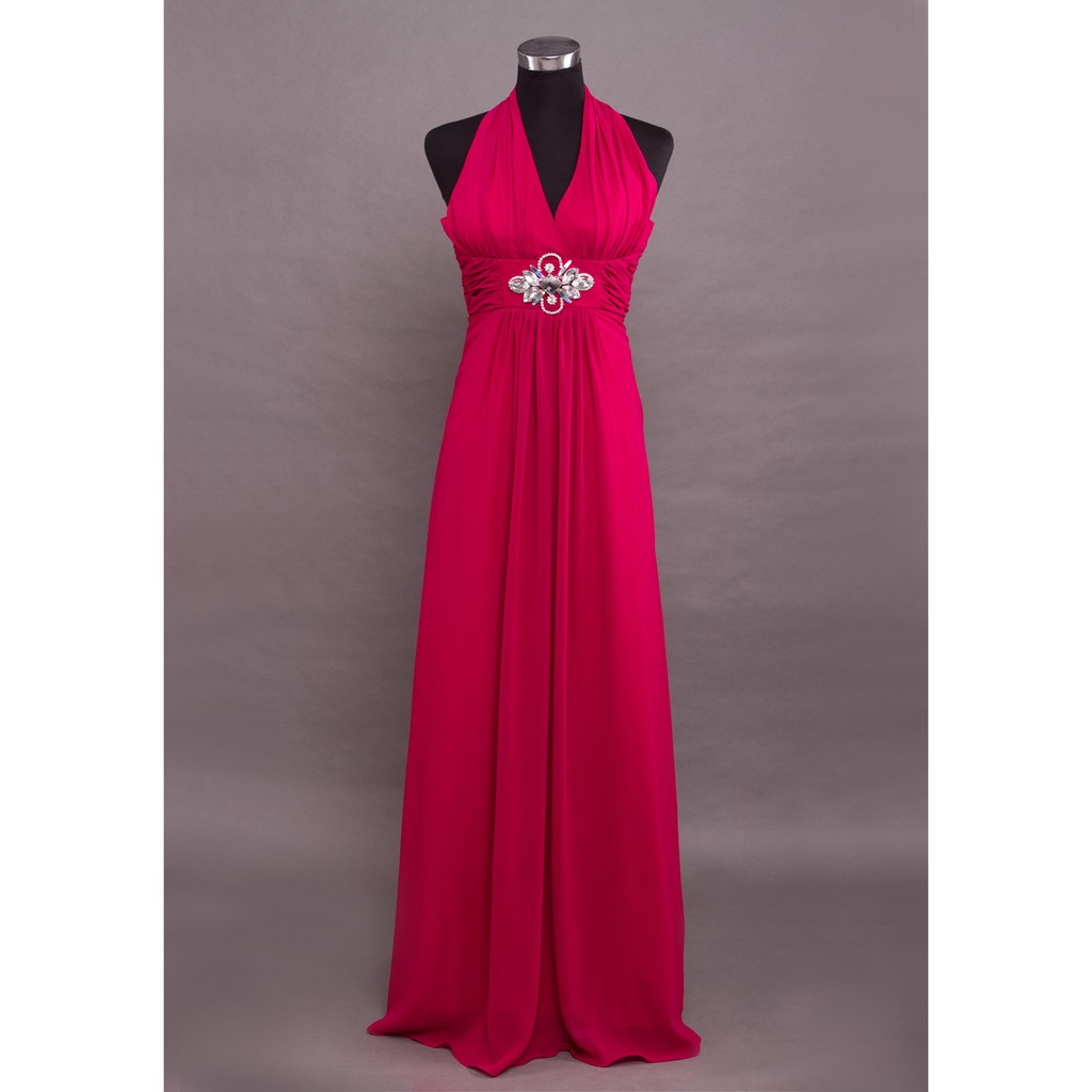 magenta prom dress