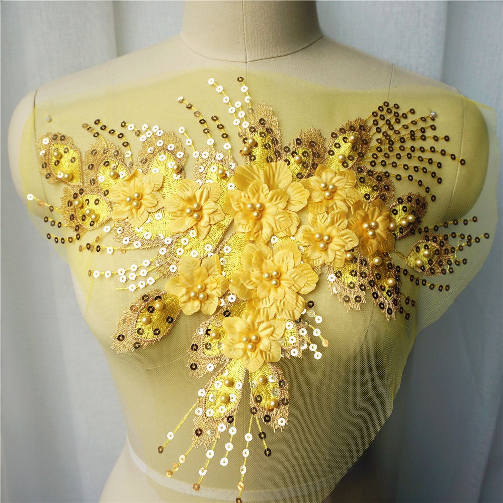 yellow sequin