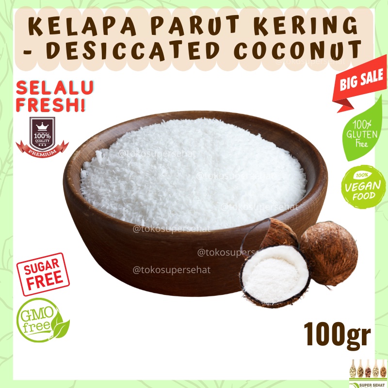 Coconut Dry COCONUT / Dry COCONUT DESICCATED COCONUT DRIED 100GR