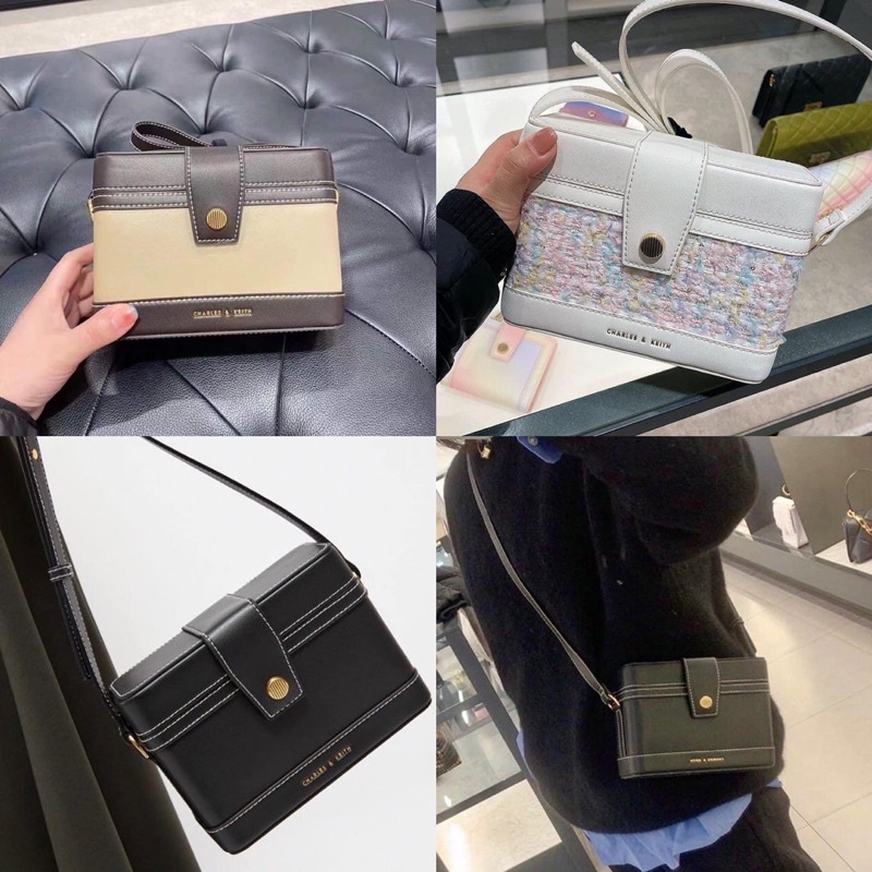 CHARLES AND KEITH BRONTE BOXY CROSSBODY BAG | Shopee Philippines