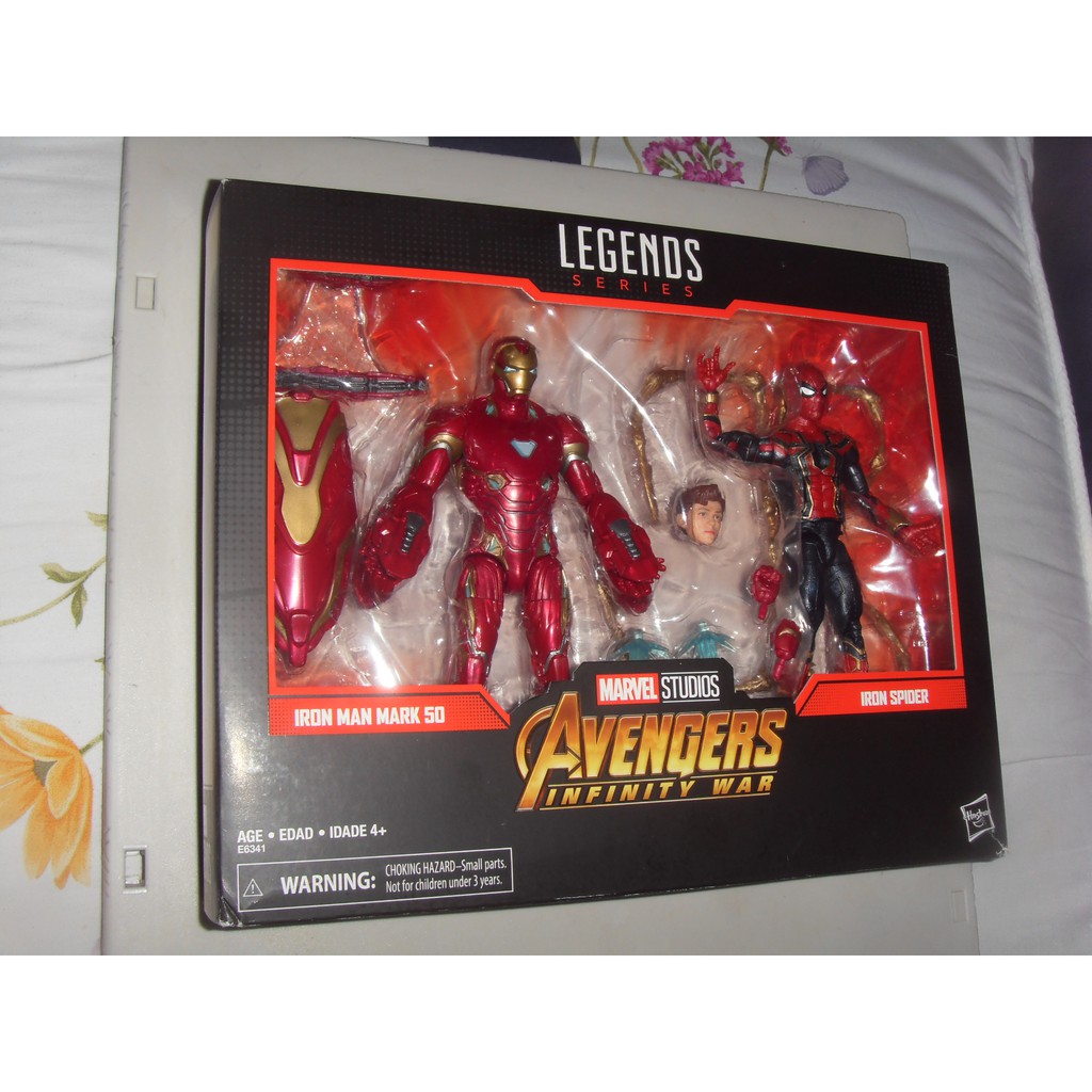 marvel legends iron man mark 50 and iron spider 2 pack