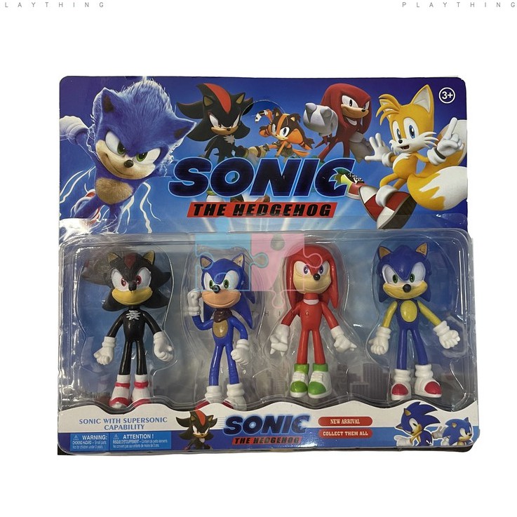 Sonic The Hedgehog Figurine 4 in 1 Toy Knuckles Tails Shadow Toys ...