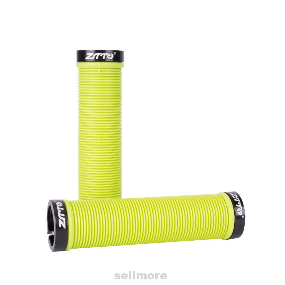 yellow mountain bike grips