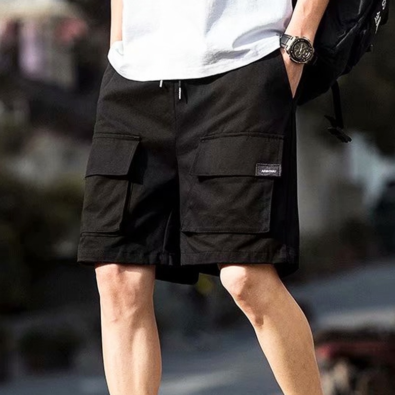 cargo black shorts