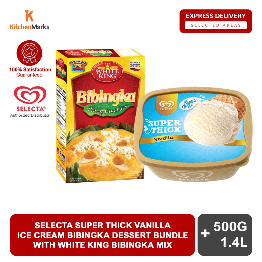 Selecta Super Thick Vanilla Ice Cream Bibingka Dessert Bundle With White King Mix Shopee