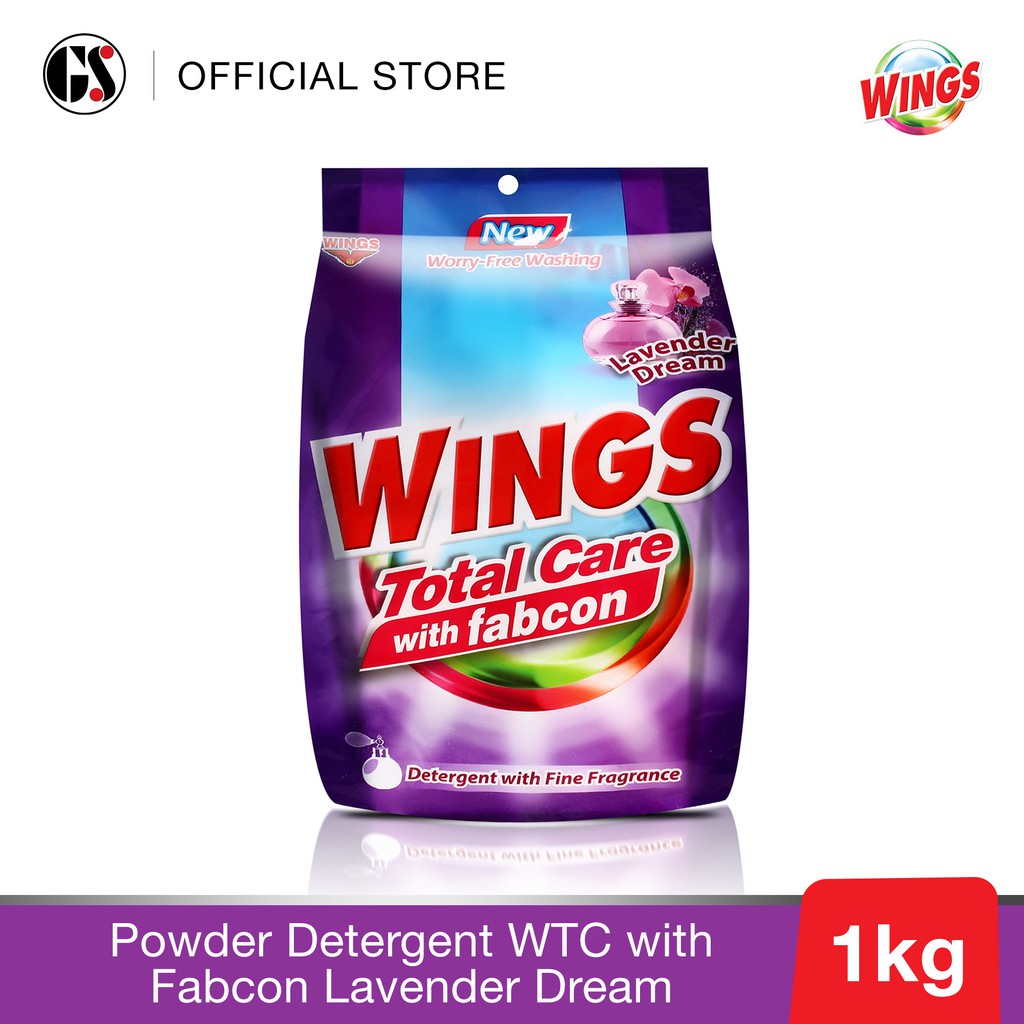 Wings Total Care with Fabcon Lavender Dream Powder Detergent 1kg