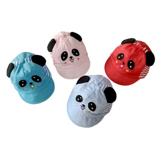 Fashion cute cartoon soft edge baby hat panda 4 color unisex