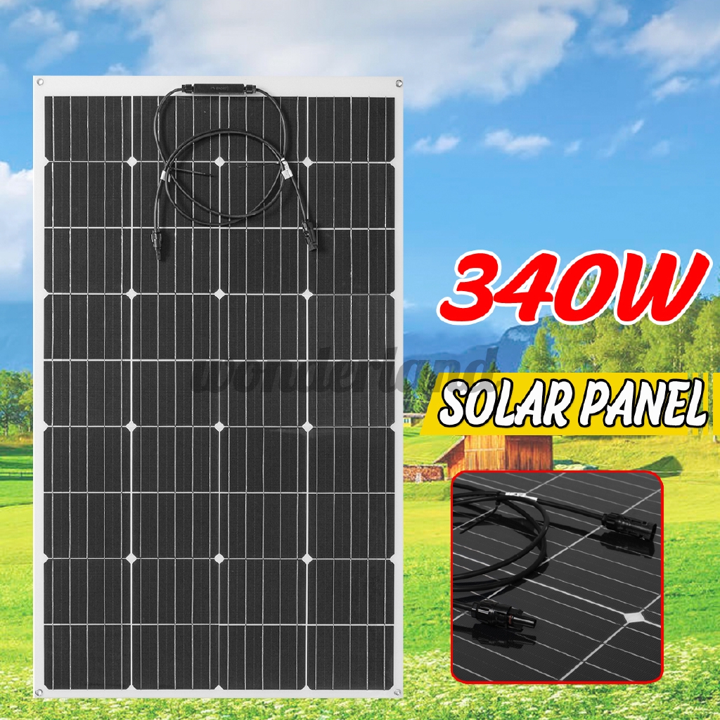 340W Solar Panel 18V Flexible Monocrystalline Solar Panel Tile Mono ...