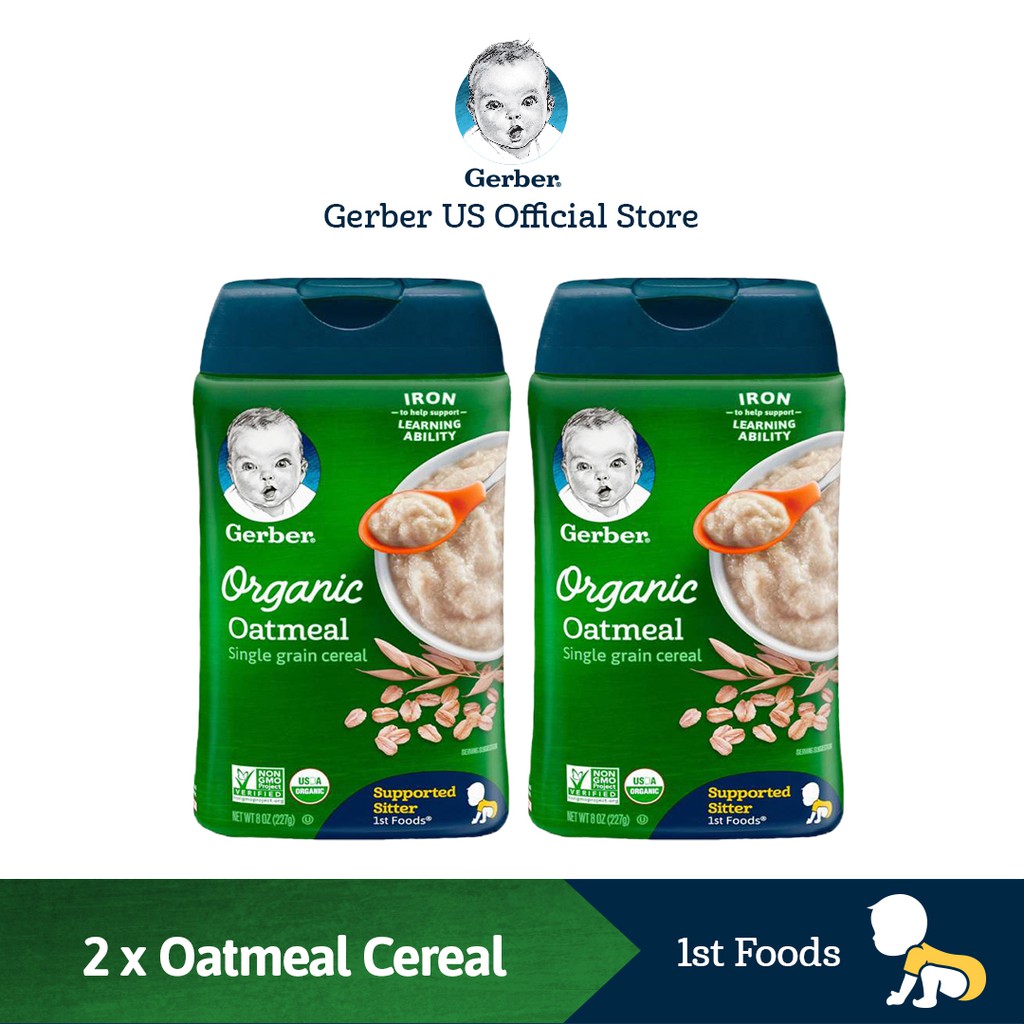 gerber organic oatmeal baby cereal