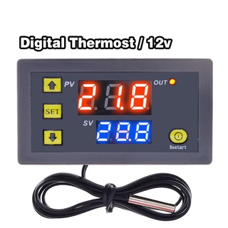 Digital Temperature Controller LED Display Thermostat W3230 DC 12V Heating Cooling Thermostat