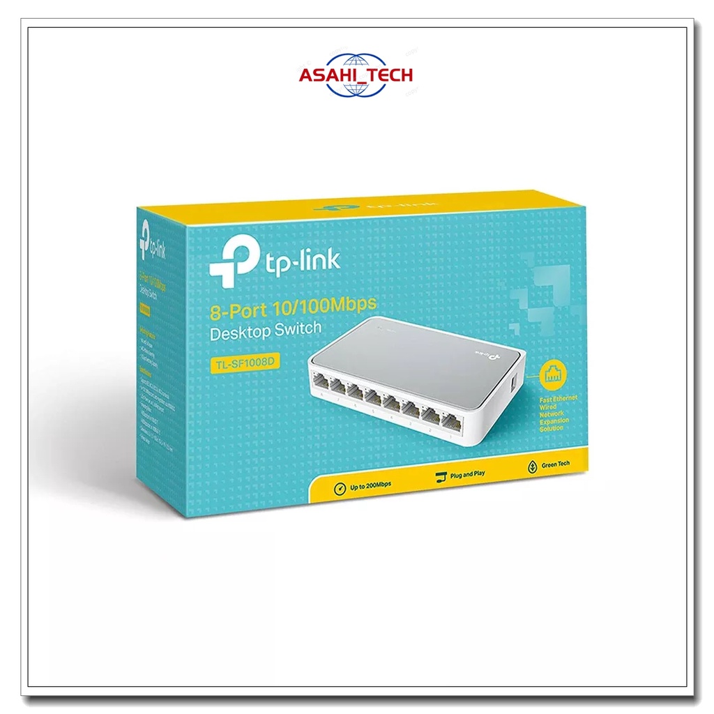 TPLINK TLSF1008D 8 Port Fast Switch 10/100Mbps Switch Hub Hub Shopee