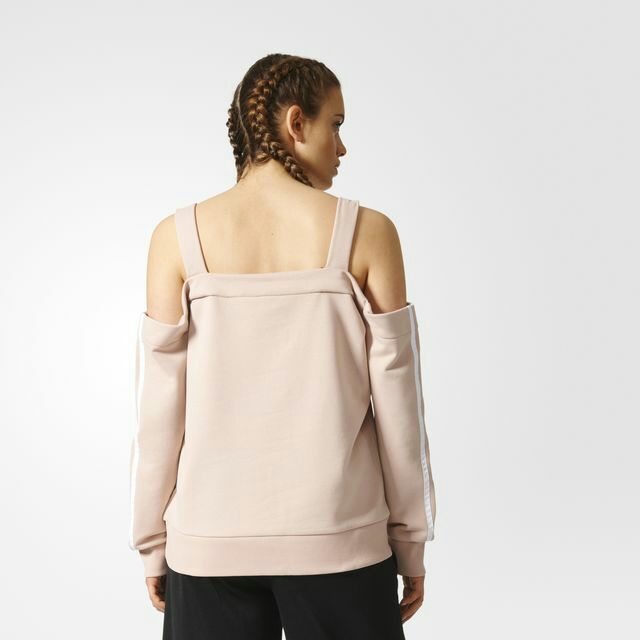 adidas cut out shoulder sweatshirt