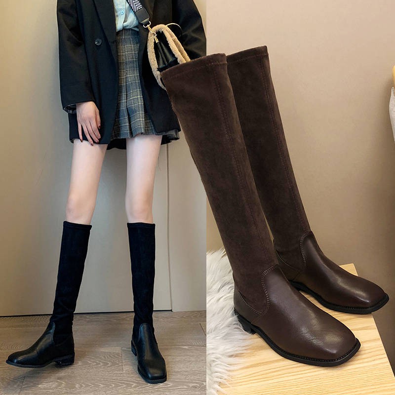 thin leg knee high boots