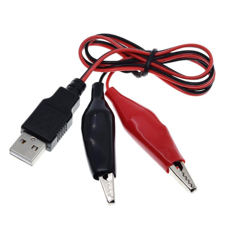 usb cable with alligator clips