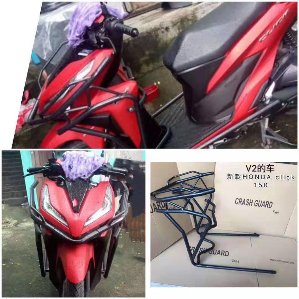 Cod Motorcycle Full Armor Crash Guard V2 Honda Click 150i Game Changer Shopee Philippines