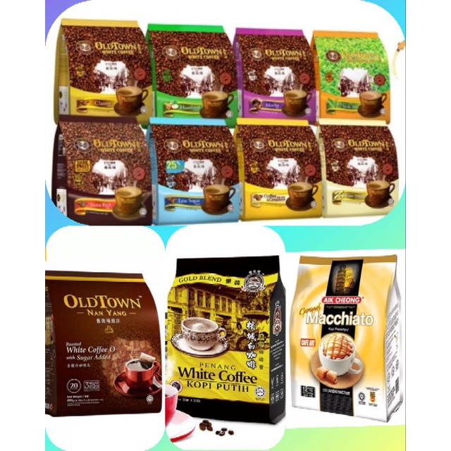 ( Sold Per Sachet) Malaysian Coffee ( Old Town Coffee  Penang White 