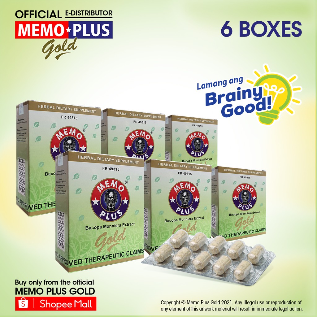 Memo Plus Gold 30s 6 Boxes | Shopee Philippines