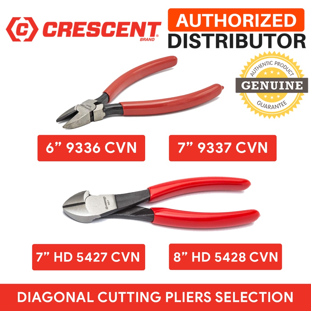 ORIGINAL CRESCENT Diagonal Pliers 6" / 7" / 8" Solid Joint Steel