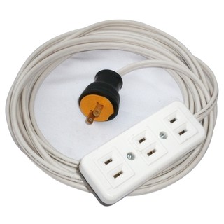 Heavy Duty 15-Meter Extension Cord AWG#16 Eagle Brand 3-Gang Outlet ...