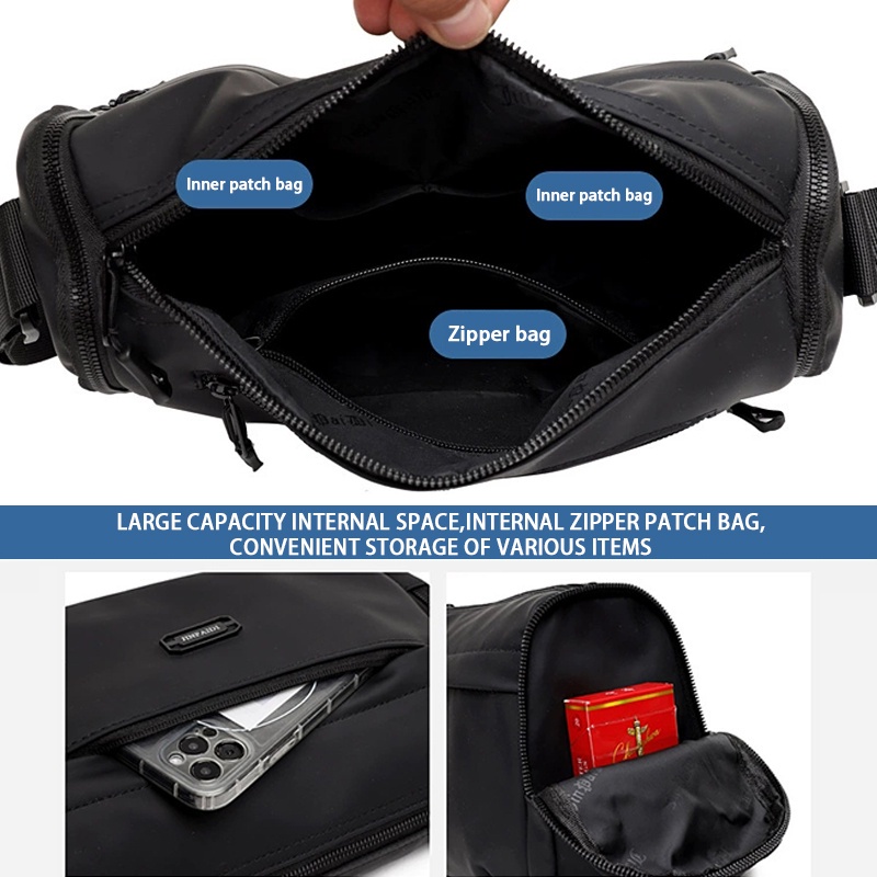 Men's Outdoor Leisure Simple Fashion Single Shoulder Satchel Large Capacity Crossbody Bag