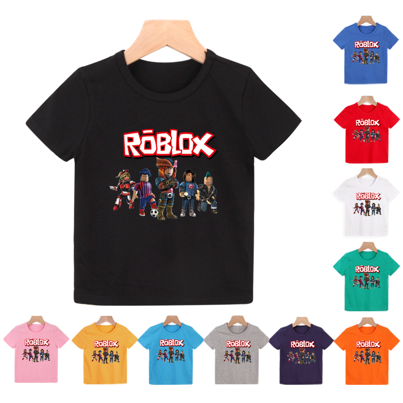 8 Colors Kids Clothing Short Sleeve Roblox Cute Cartoon Cotton T Shirt 0-10  Years | Shopee Philippines