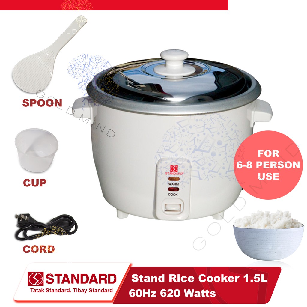 Standard Rice Cooker 1.5l (Plain White) Yellow Elephant Everyday Low Price Shopee Philippines