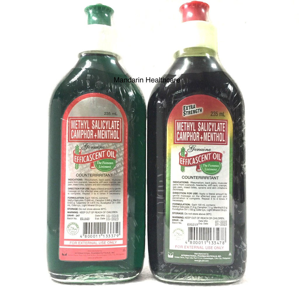 Efficascent Oil Jumbo Size 235ml Regular or Extra Strength Shopee