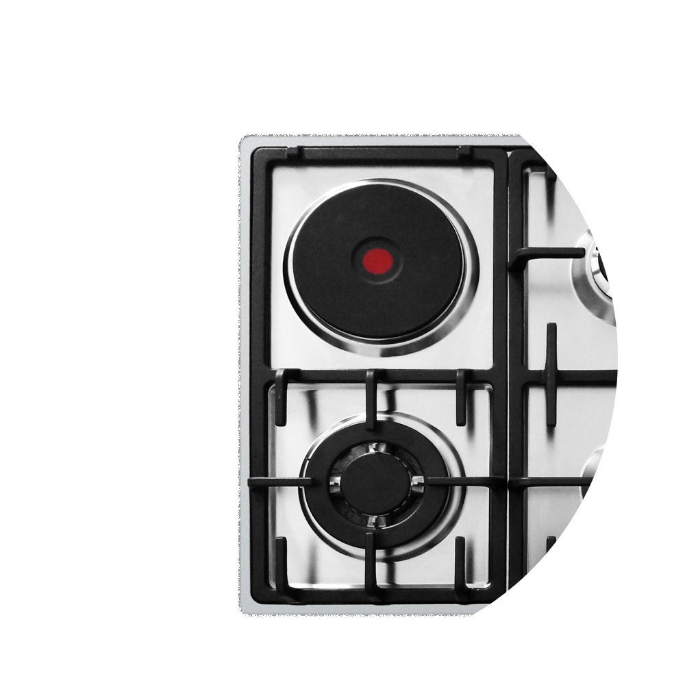 Tecnogas 60cm 3 Gas Burner, 1 Electric Hot Plate Builtin Cooktop