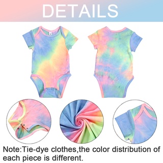 Rainbow Brother Sister Printed Tie Dye Tank Top Baby Romper Summer Sibling Outfit Boy Girl Vest Baby Jumpsuit #7