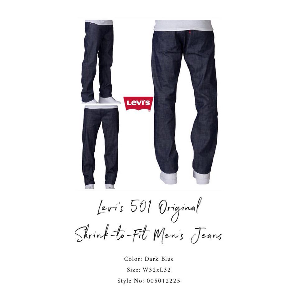 levi 501 shrink to fit sale