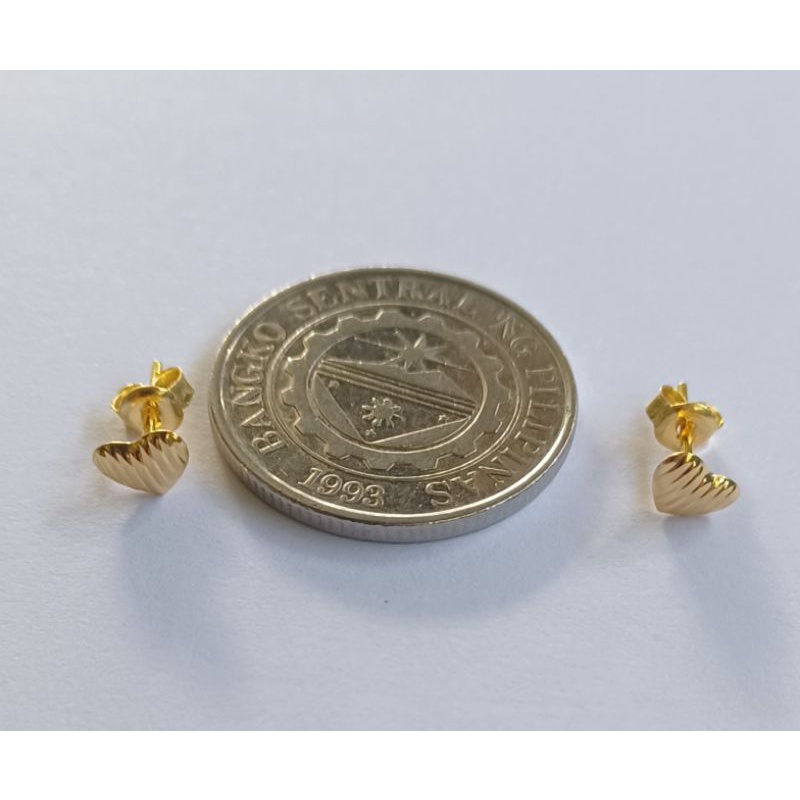 18k Heart Earring Saudi Gold Shopee Philippines