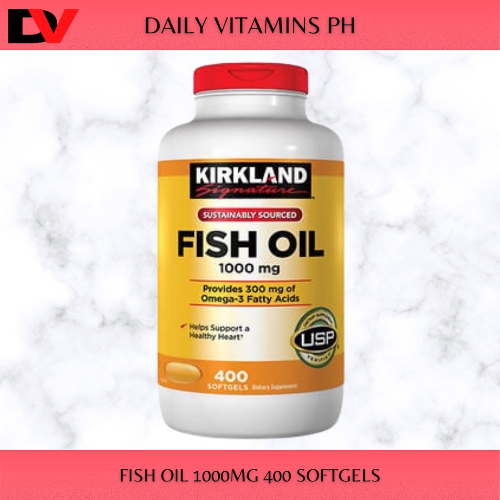 Kirkland Fish Oil 1000 mg 400 Softgels Shopee Philippines