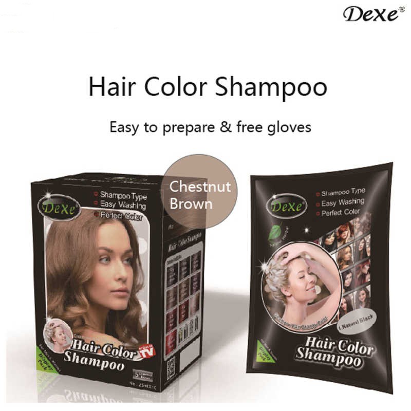 Dexe Hair Color Shampoo Chestnut Brown 25mlx10 Shopee