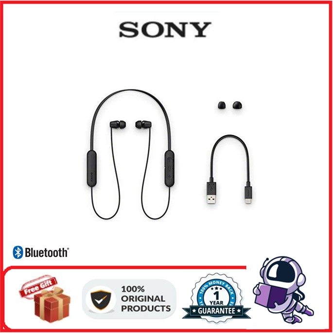 Sony WIC200 wireless bluetooth headset, inear stereo neckmounted