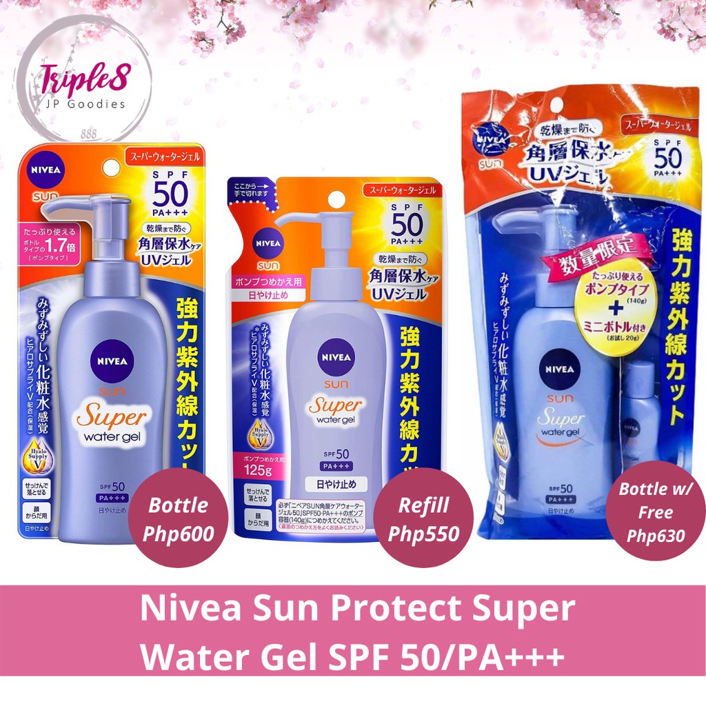 nivea sun protect super water gel spf50 pa