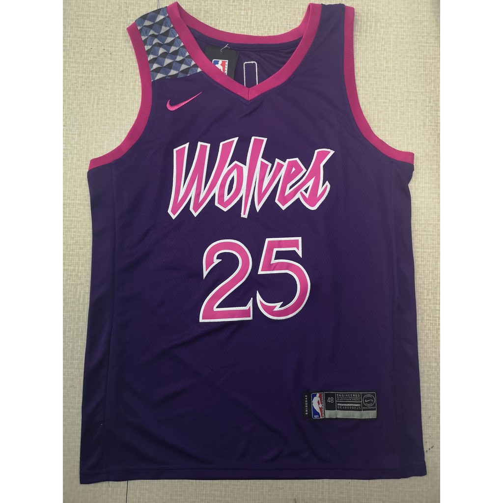 purple timberwolves jersey