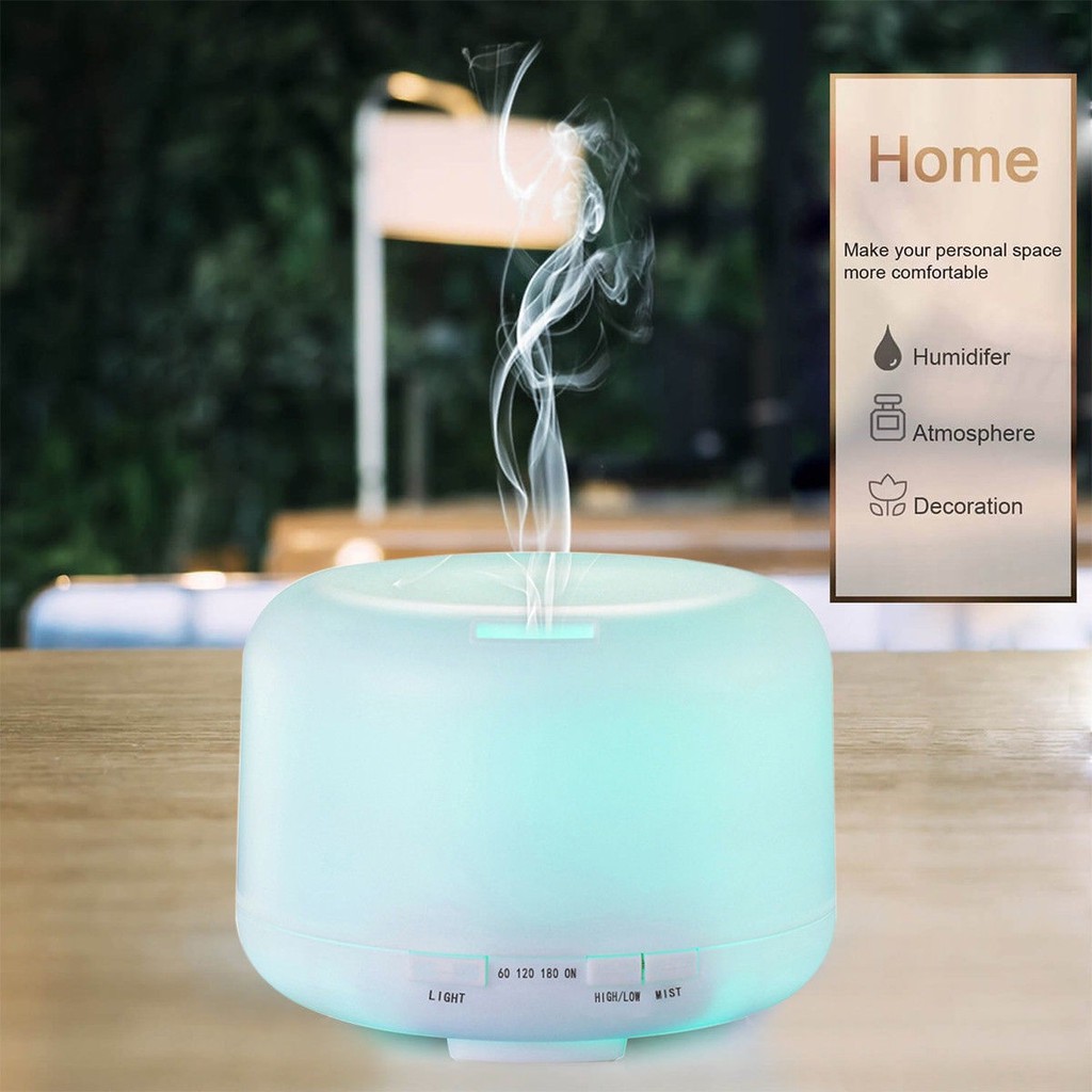500ML Air Aroma Essential Oil Diffuser 7 LED Ultrasonic Aromatherapy