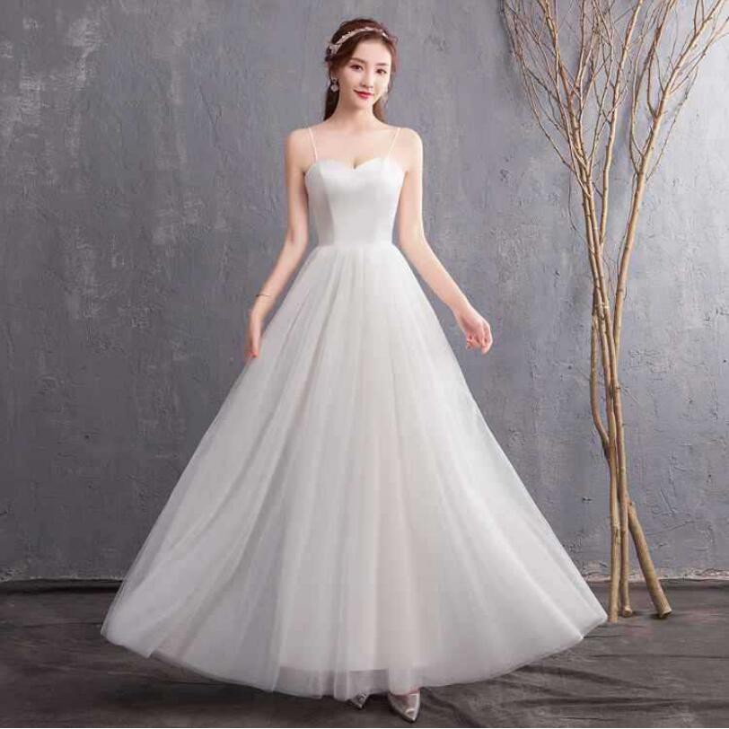 simple slim wedding dress