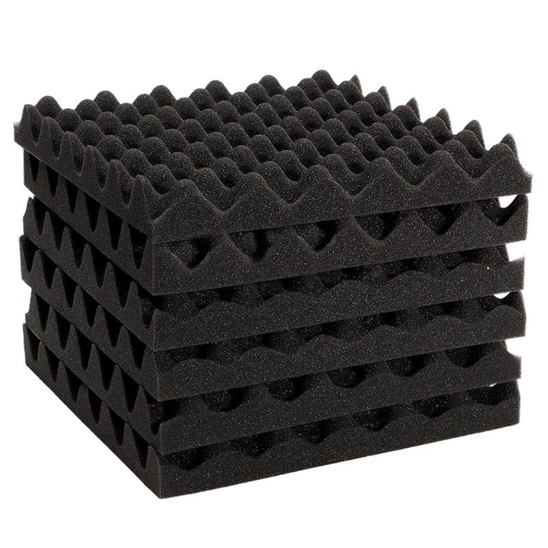 6pcs 30X30X4CM Soundproofing Acoustic Foam Tiles Noise Sound-Absorbing